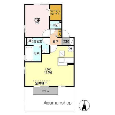 ザ チャールトン(1LDK/1階)の間取り写真
