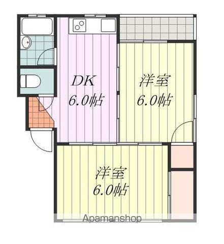 池田ビル(2DK/3階)の間取り写真