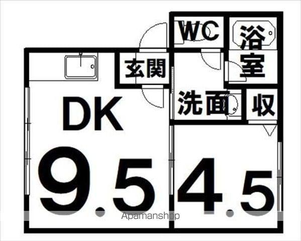 エスポワールⅡ(1DK/1階)の間取り写真