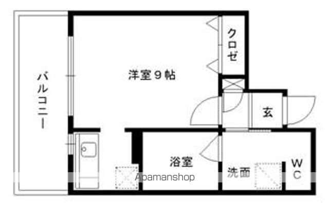 プロシード福岡高宮(ワンルーム/9階)の間取り写真