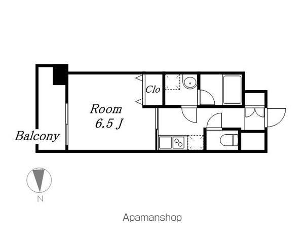 プレミアム浅間町(1K/7階)の間取り写真