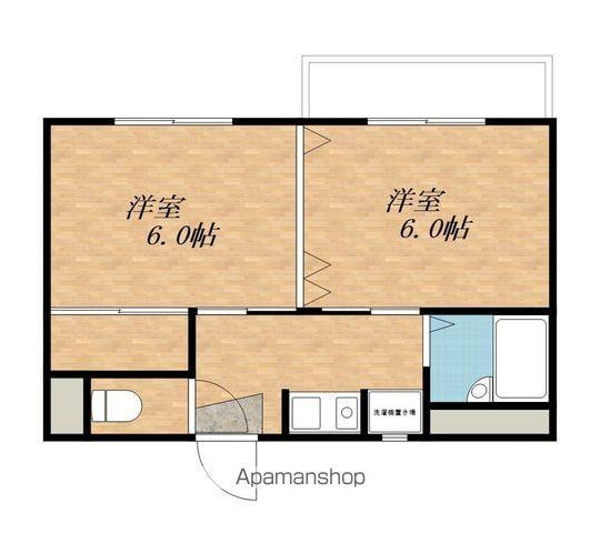 リバーサイド花園 Ⅱ(1K/4階)の間取り写真