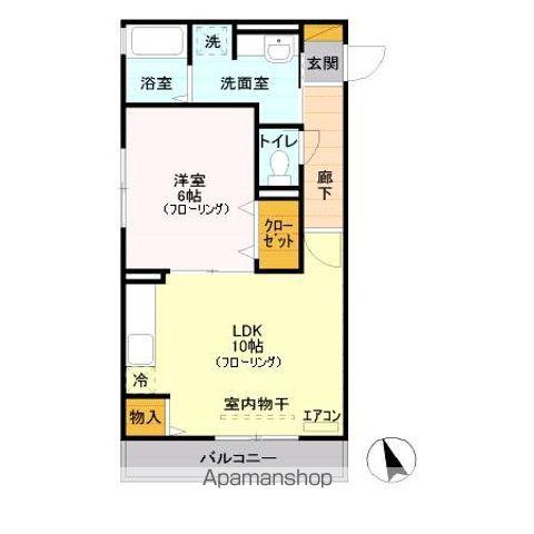 パル エリオット(1LDK/1階)の間取り写真