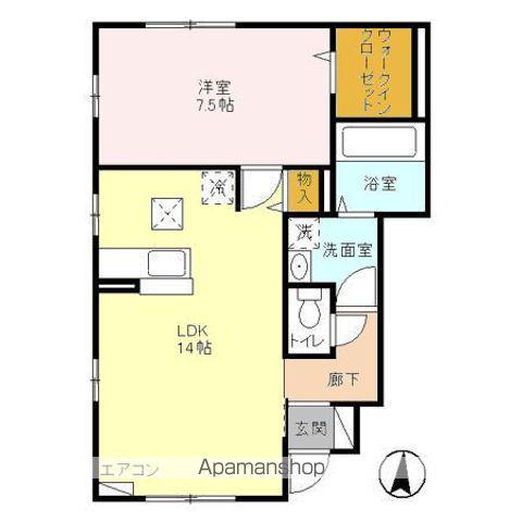 カメリアコート(1LDK/1階)の間取り写真