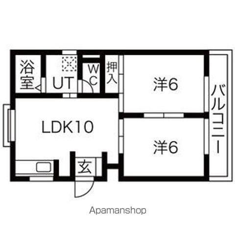 サンハイム中橋(2LDK/1階)の間取り写真