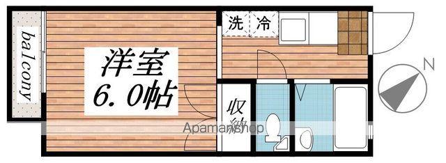 ザ・テラス(1K/2階)の間取り写真