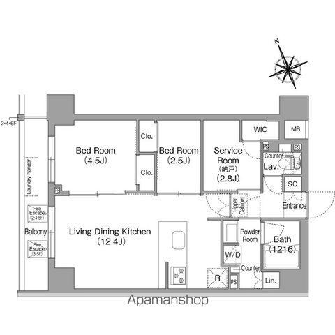 コンフォリア東葛西(2SLDK/2階)の間取り写真