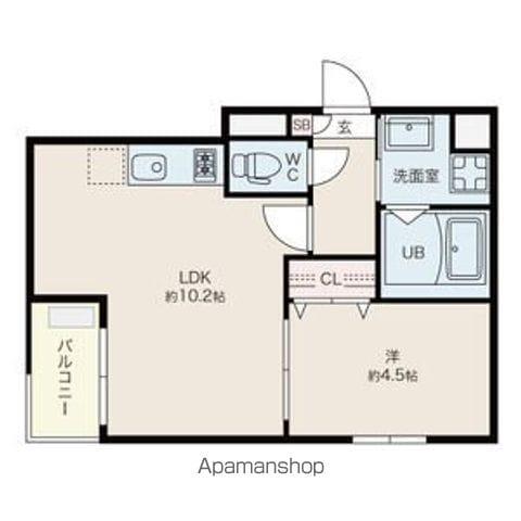 JACK TORIBAMI Ⅰ(1LDK/1階)の間取り写真