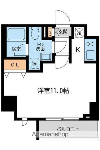 プライムアーバン住吉Ⅱ(ワンルーム/3階)の間取り写真