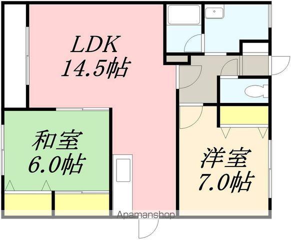 マンションエンドレス松陰(2LDK/1階)の間取り写真