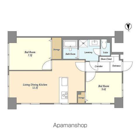 ロイヤルキャステージ恋ヶ窪(2LDK/2階)の間取り写真