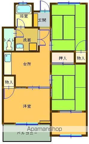 宮島パークハイネス(3DK/3階)の間取り写真