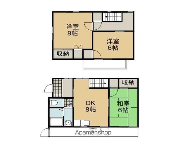 上賀茂テラスハウス(3DK)の間取り写真