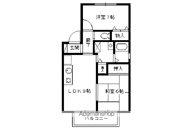 ハイツリーベ(2LDK/2階)の間取り写真