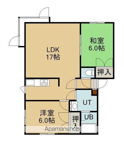 コーポアンドウ(2LDK/2階)の間取り写真