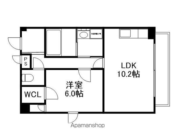 ローズガーデン(1LDK/3階)の間取り写真