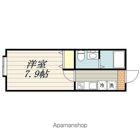 BELLEZZA(1K/2階)の間取り写真