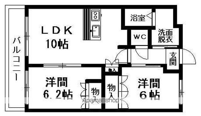 パストラルK(2LDK/2階)の間取り写真