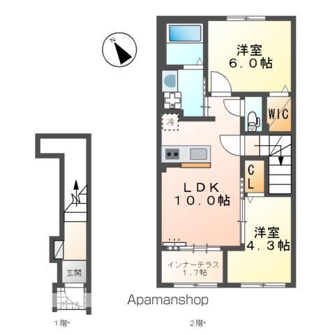 スターテラスⅡ東川口(2LDK/2階)の間取り写真