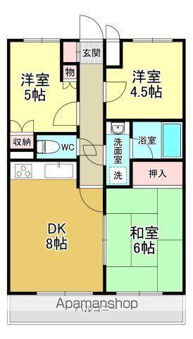 クレアール・スギモト(3DK/3階)の間取り写真