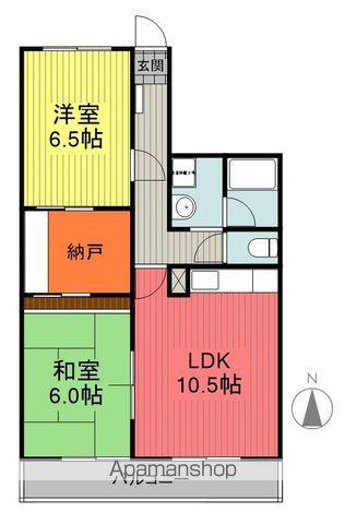 シルクパレス(2SLDK/1階)の間取り写真