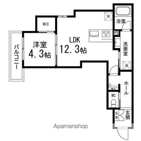 ベレオ長町一丁目(1LDK/3階)の間取り写真