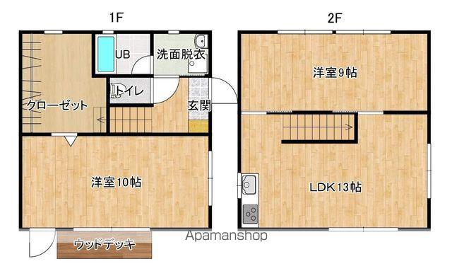 日豊本線 三股駅 バス乗車時間：10分 樺山停バス停で下車 徒歩10分 2階建 築19年(2LDK)の間取り写真