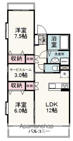 シレーネ(2SLDK/3階)の間取り写真
