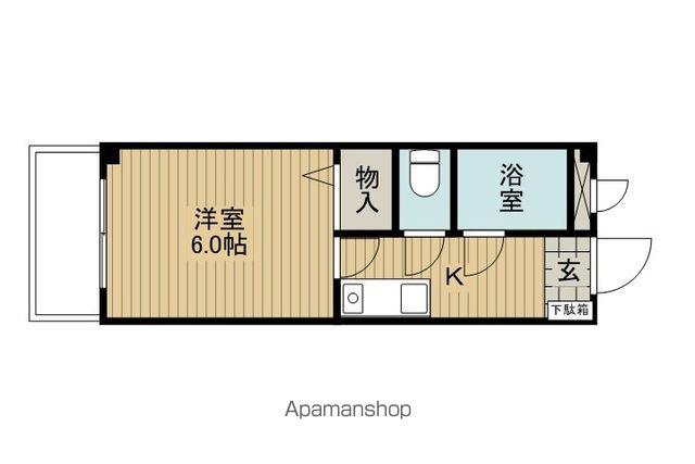 レジデンス923茅野(1K/4階)の間取り写真