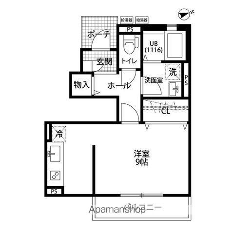 クレール ヴェールメゾンⅠ(1K/1階)の間取り写真