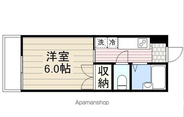 コスギハイツⅠ(1K/2階)の間取り写真