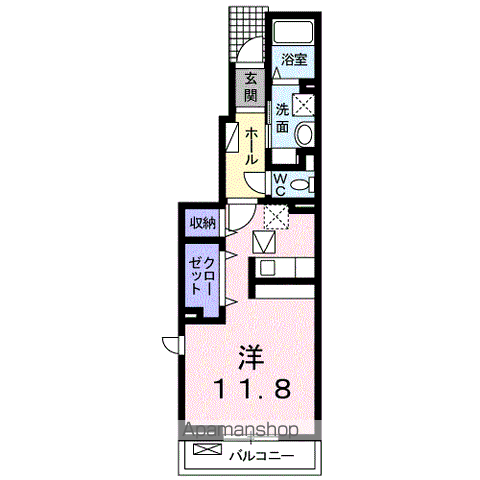 東北本線 南仙台駅 徒歩7分 2階建 築12年(ワンルーム/1階)の間取り写真