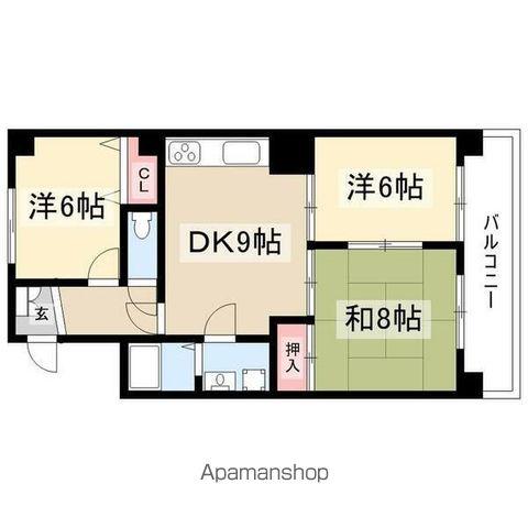 第2高社ハイツ(3LDK/2階)の間取り写真