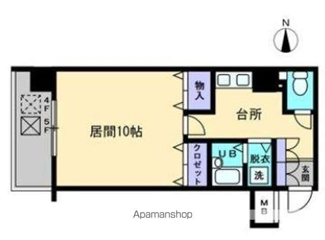 リマーク上之町(1K/3階)の間取り写真