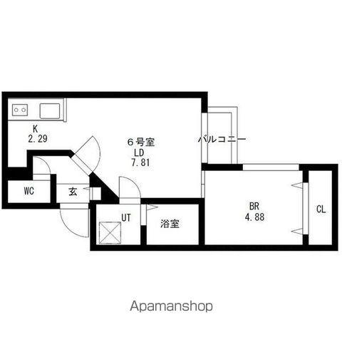 DESTINO RESIDENCIA715(1LDK/3階)の間取り写真