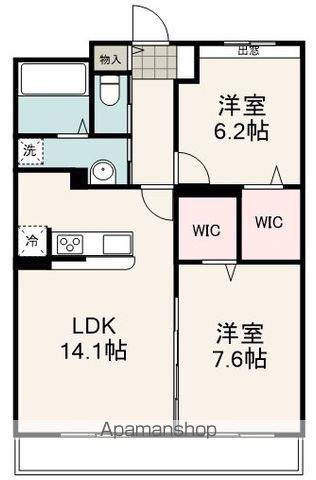 静岡鉄道静岡清水線 新静岡駅 バス乗車時間：15分 市立高校前バス停で下車 徒歩2分 3階建 築4年(2LDK/1階)の間取り写真