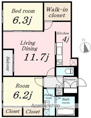 GRAN CLASS(2LDK/2階)の間取り写真