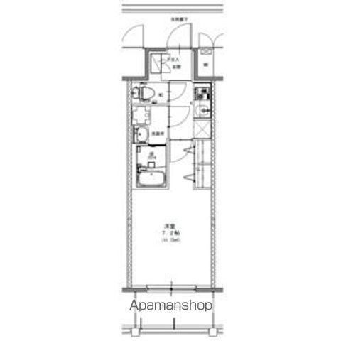 S-RESIDENCE浅間町駅前AXIAL(1K/2階)の間取り写真