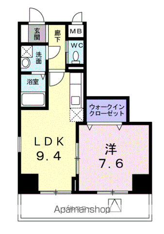 アクシオン音羽(1LDK/5階)の間取り写真