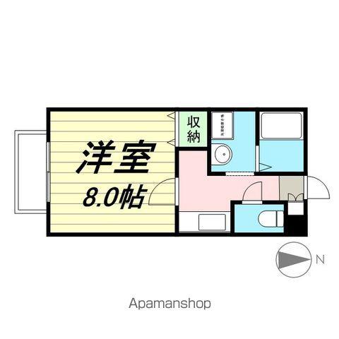 パセオSK(1K/2階)の間取り写真
