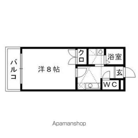 ひよこハイツ(1K/2階)の間取り写真