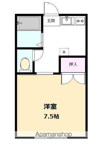 コーポペガサスⅡ(1K/1階)の間取り写真