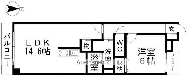 HAUSISEBERG(1LDK/7階)の間取り写真