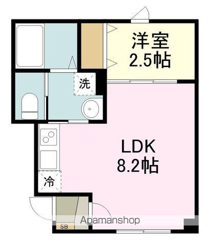 メゾン・ド・ミーゼ(1LDK/1階)の間取り写真