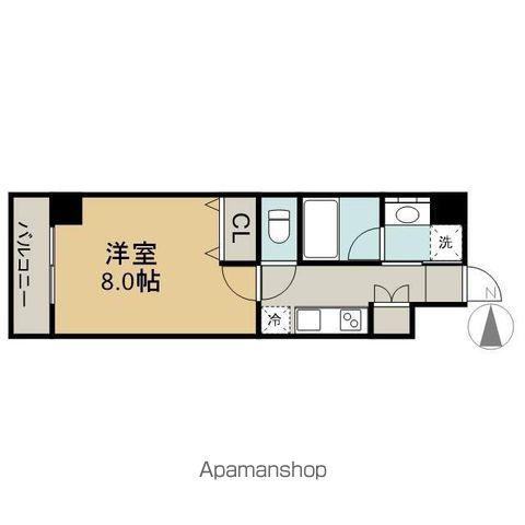 プロシード金山3(1K/2階)の間取り写真