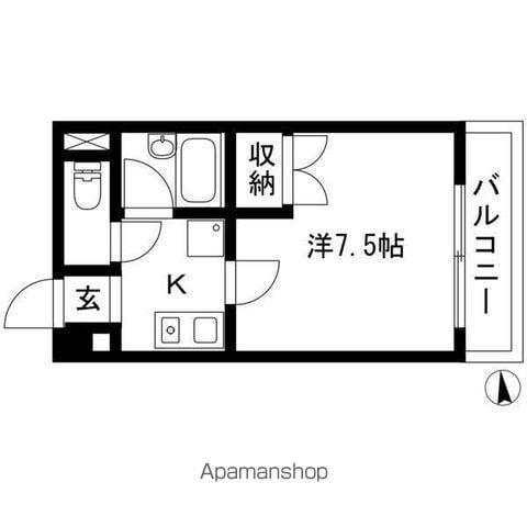 ANSIX BILD(1K/3階)の間取り写真