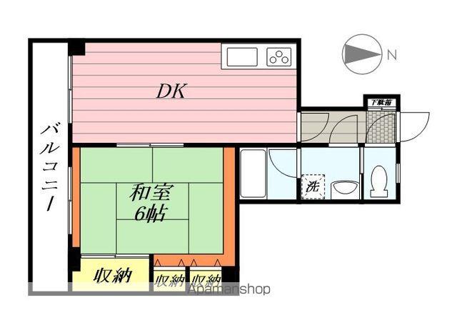 ナウトピア(1LDK/2階)の間取り写真