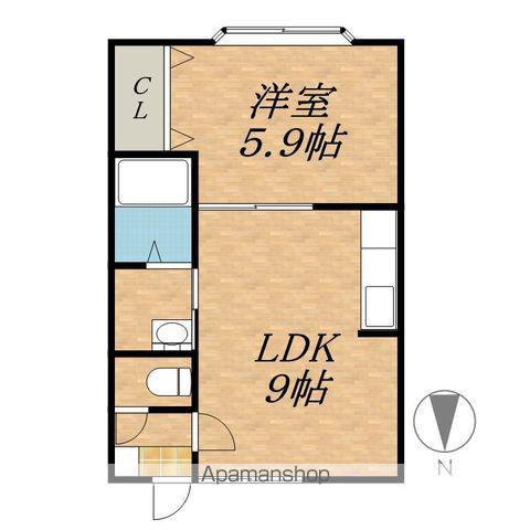 ELFE(1LDK/1階)の間取り写真