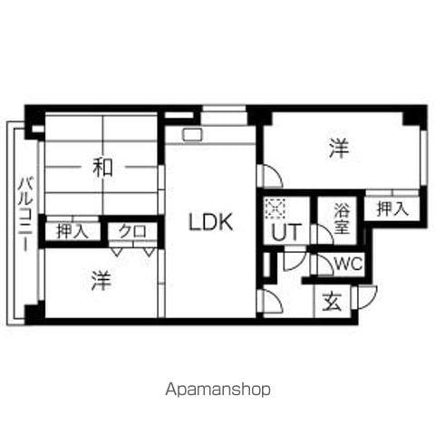 つつじが丘テラス(3LDK/5階)の間取り写真