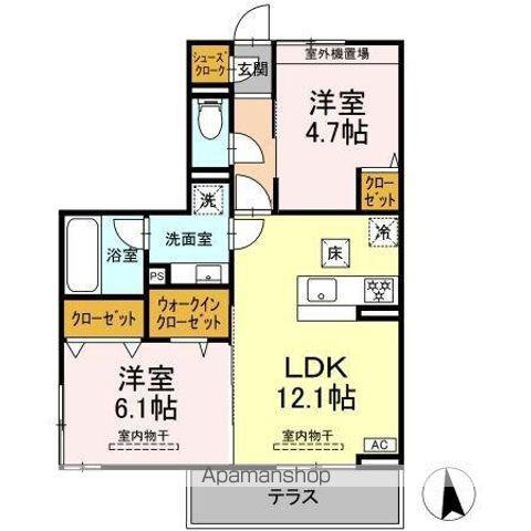 GARDEN蔵(2LDK/1階)の間取り写真